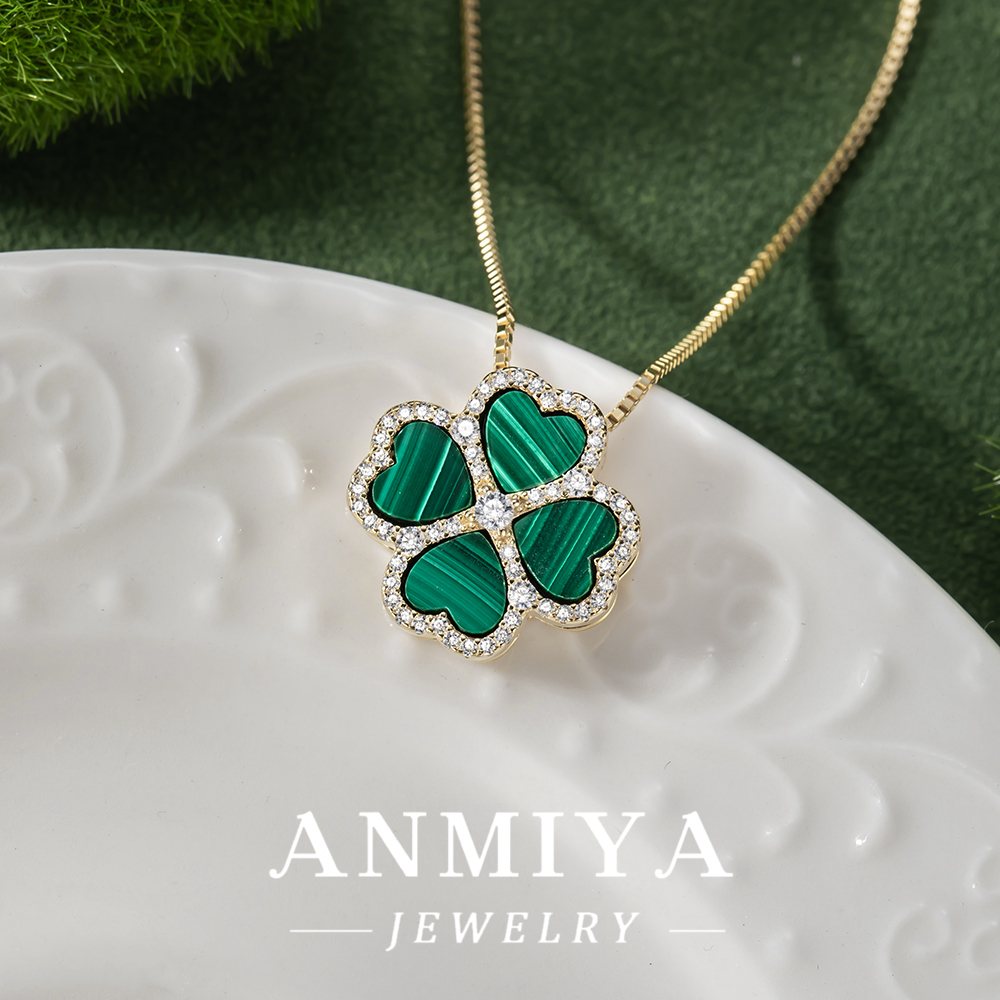 Custom Malachite Gemstone 925 Necklace, a Piece of Silver Jewelry for Your Unique Style