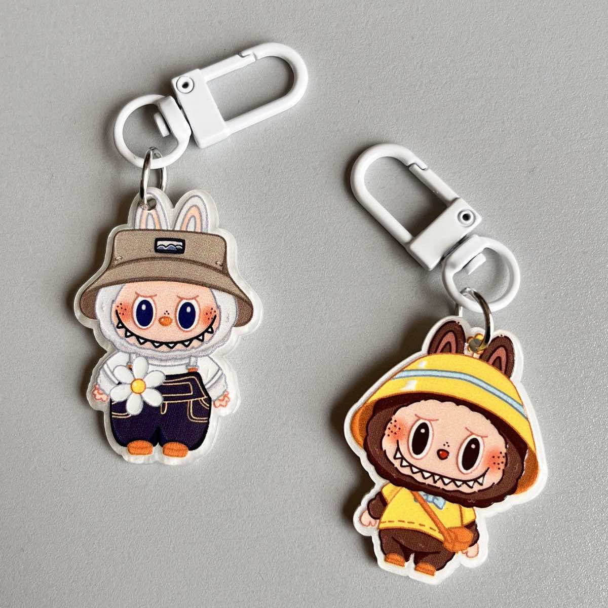 Labubu series ins girlish heart high-end couple pendant versatile keychain