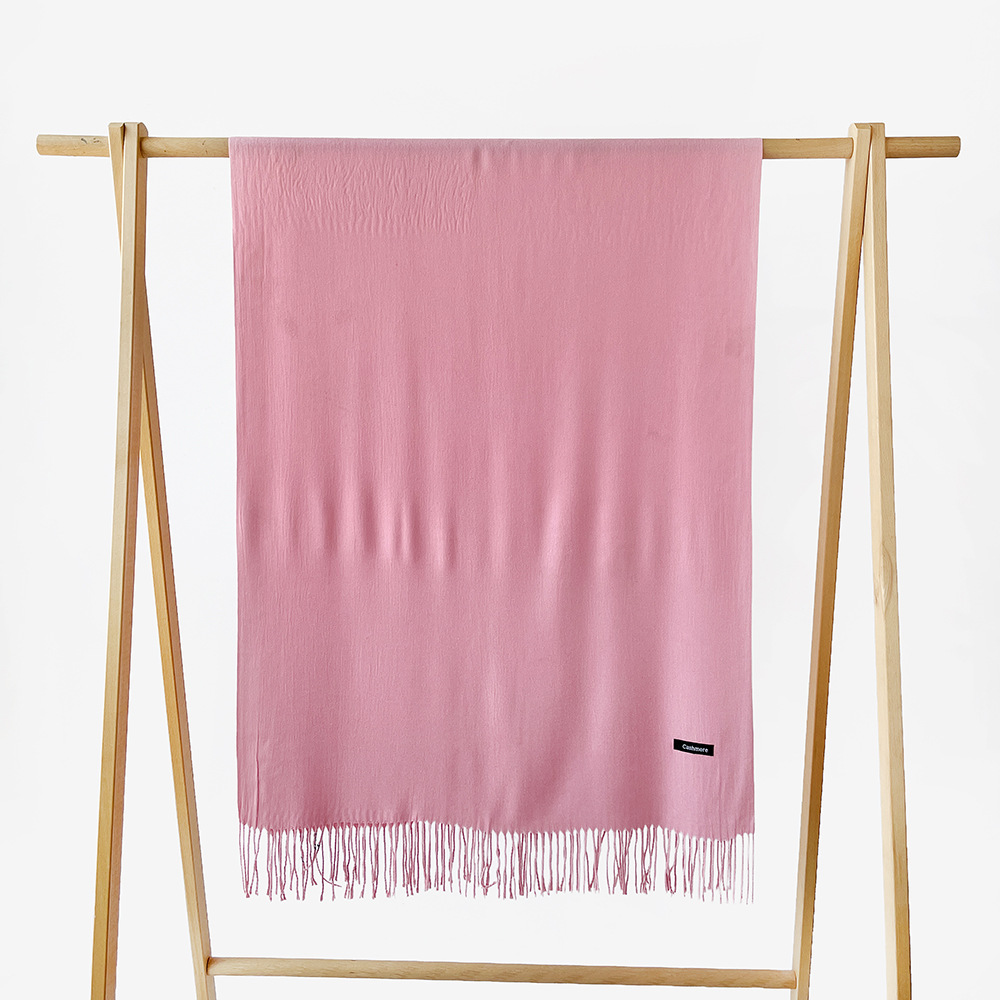 K1564 Autumn and winter scarf women wholesale solid color cashmere scarf warm shawl Korean style all-match neck shawl