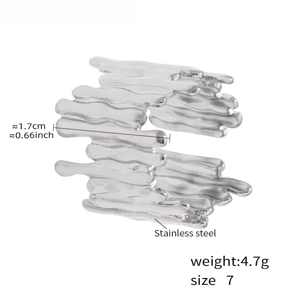For The 2025 New Women's Simple Style Color Designer Jewelry Wedding Ring Why Not Choose An Irregular Ring For Outdoor Use