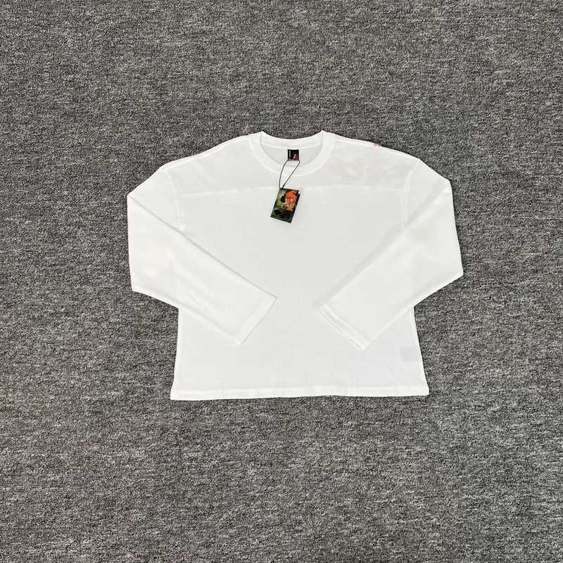 Waffle Long Sleeve Embroidery Sakura Derschutze Blossom T-Shirt Men Women Casual Loose High Quality Breathable T-shirt Clothes X2508021