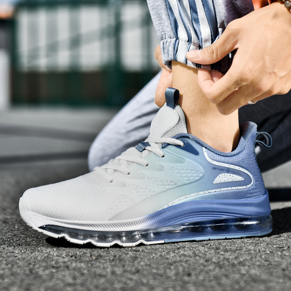 6662- New sports shoes, basketball shoes, full-length air cushion mesh, breathable running, thick sole, shock-absorbing air cushion shoes