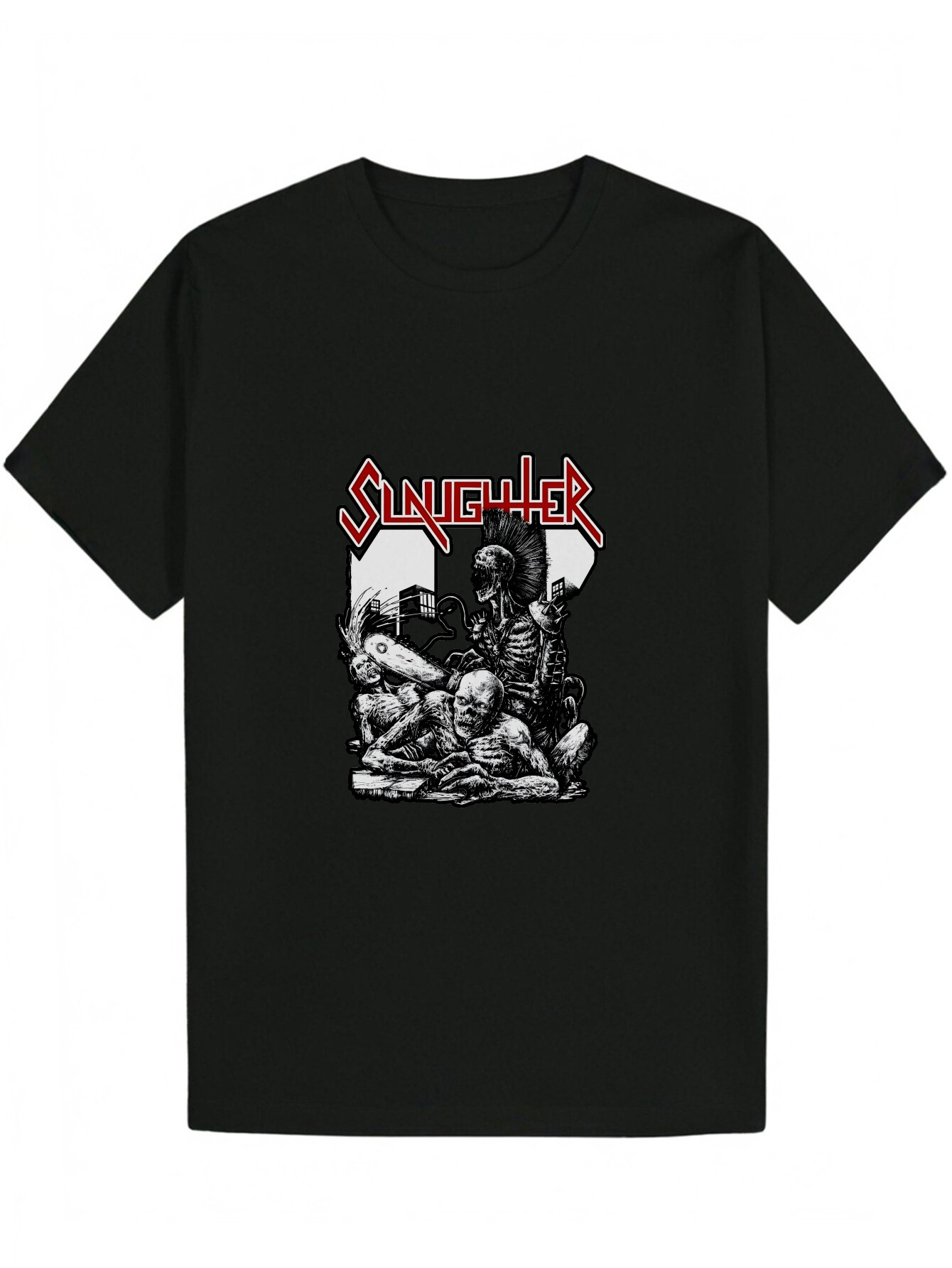 Men's Casual Round Neck Polyester with Print - Black, Short Sleeve, Regular Fit, Durable Summer Pattern Printed T-Shirt | Heavy Duty Tshir