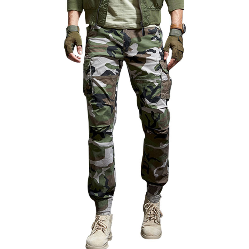 Fashion High Quality Slim Camouflage Casual Tactical Cargo Pants Male Streetwear Harajuku Joggers Men Clothing Camo Trousers