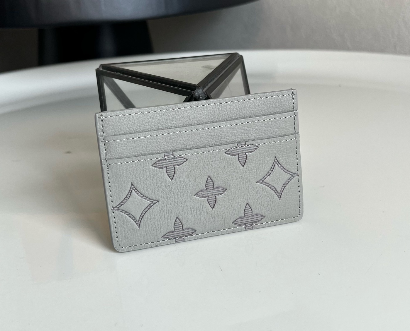 10A Mirror Quality Mens Designer Card Holder Luxury Classic Flowers Eclipse Mini Wallet Premium Genuine Leather Pocket Organizer Small Purse with Box+dust bag