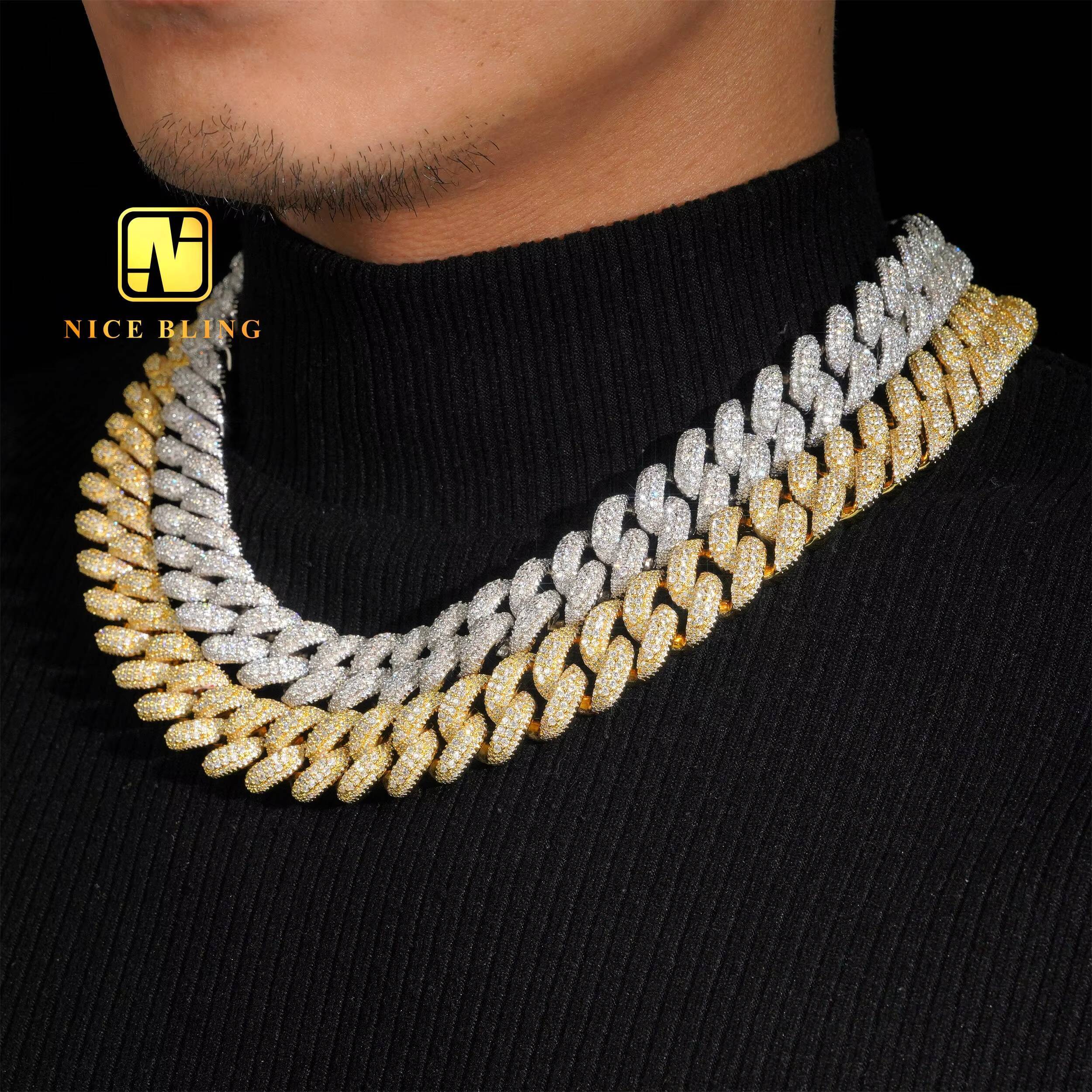 Wholesale Big Size Cuban Link Necklace 18k Gold Plated Hip Hop Rappers Thick Cuban Chains 18mm Brass Necklace and Bracelets