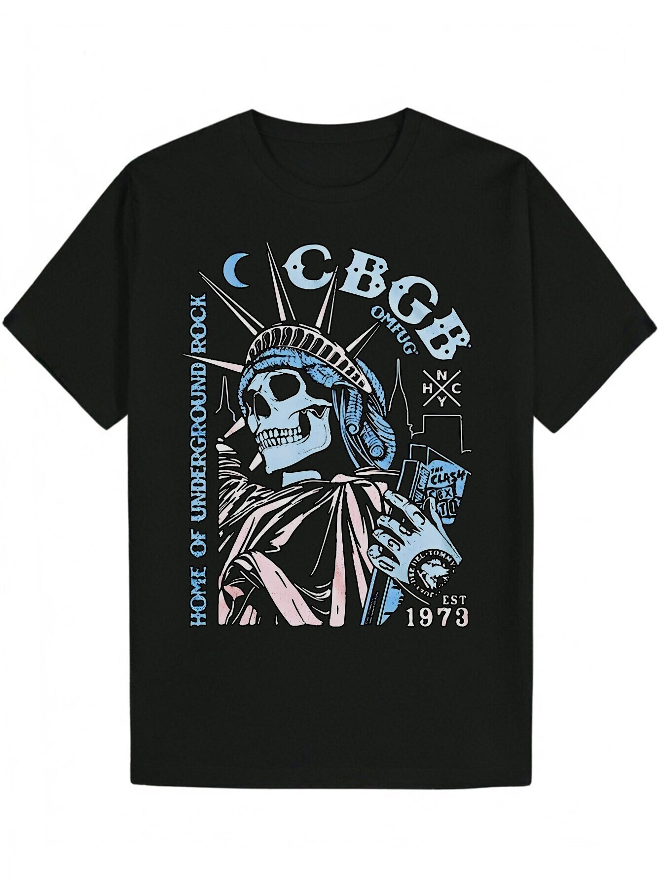 Men s Summer Casual Round Neck Polyester Portrait T Shirt d0249