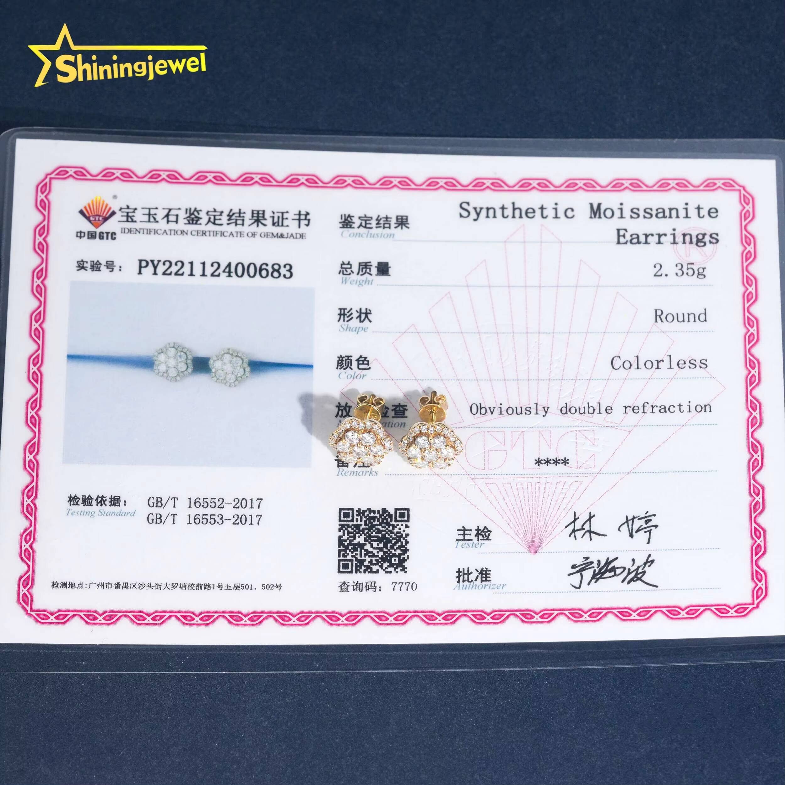 Unisex Flower Lab Diamond Earrings Jewelry Hip Hop Earrings Solid 925 Silver Iced Out Lab Diamond Stud Earrings IGI Certificate