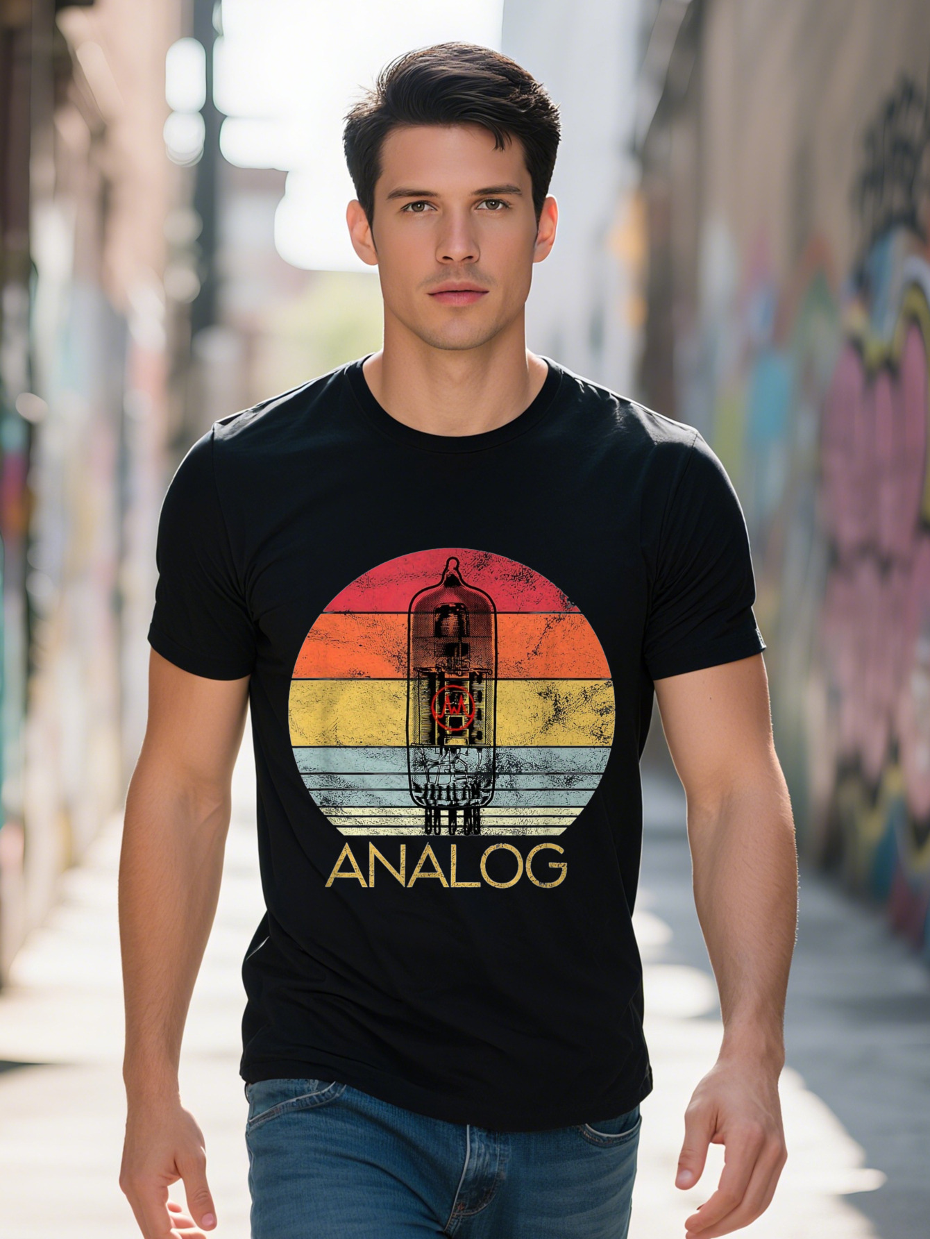 Vacuum Tube Retro Analog Audio Vae Amp Hi Fi Or Guitar T Shirt