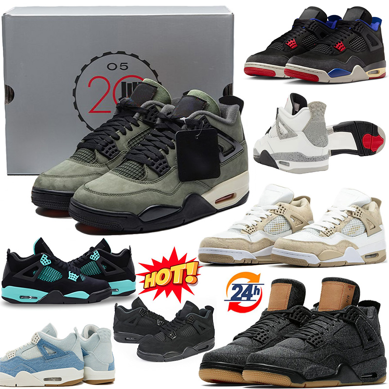 Rare 4 men basketball shoes 4s women Undefeated Denim Military Black Cat White Cement Nigel Brick By Brick Forget Me Not mens trainers outdoor sports sneakers