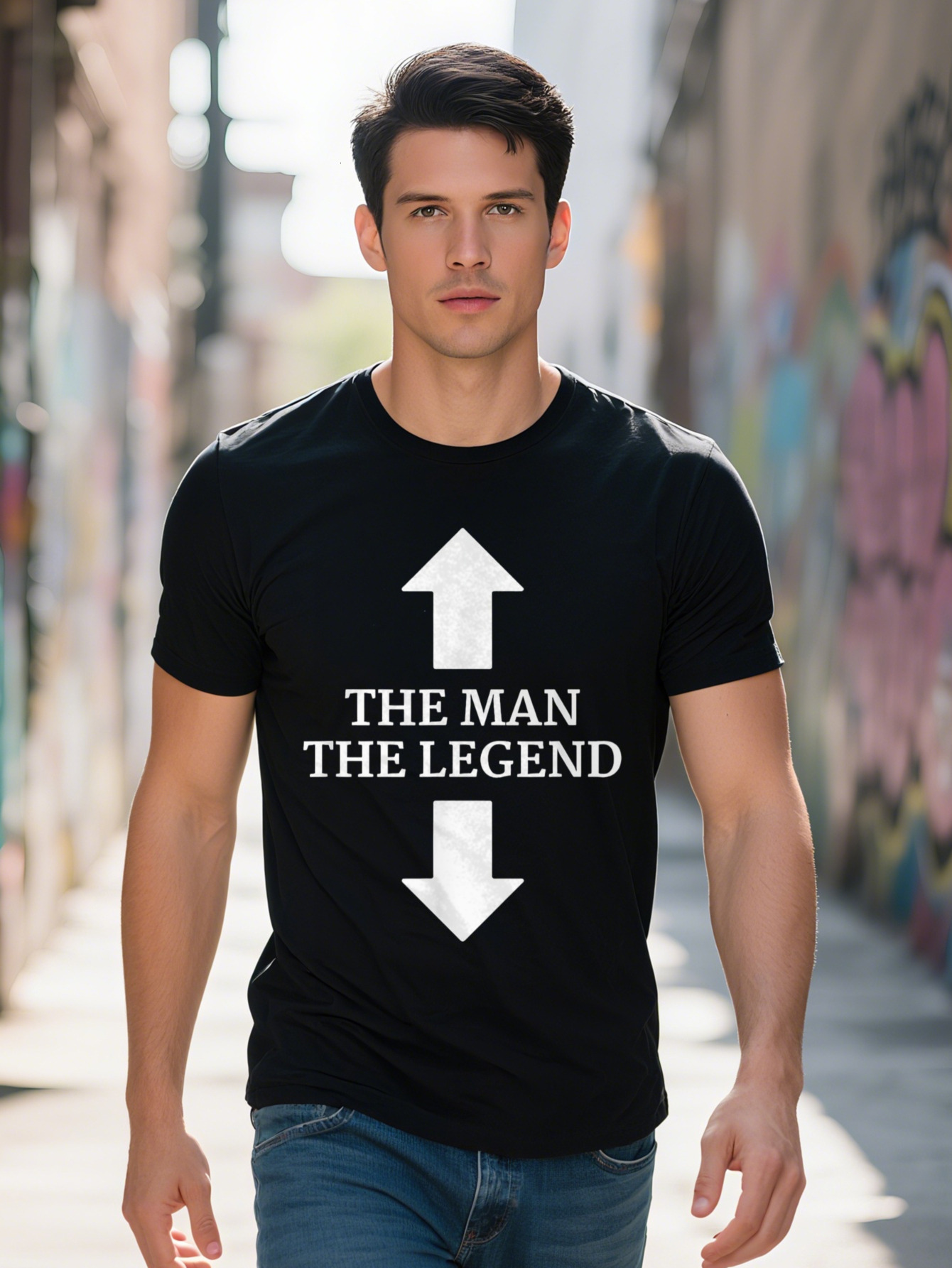 The Man And His Legend Funny Arrows T Shirt G