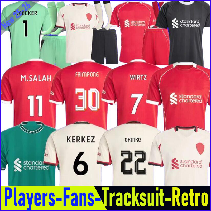 LFC 25 26 LFC soccer jerseys MAC ALLISTER SZOBOSZLAI DARWIN GAKPO KONATE WIRTZ maillot fans player Retro LFC Football Shirt Tracksuit men kids kit