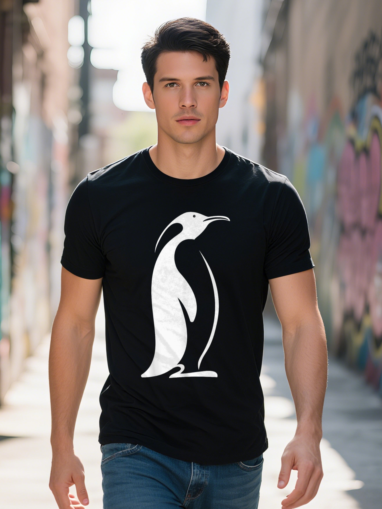 Penguin Black And White Men S T Shirt G