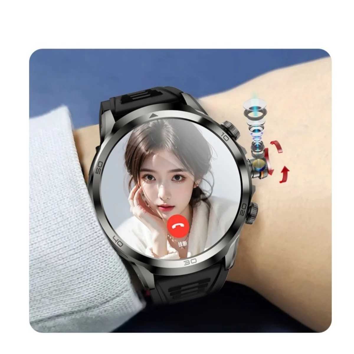 4G 5G Fl Netc Smart Watch Android Smartwatch With 8GB RAM 128GB Storage Rotating Camera Video Calling SIM Card Slot Y250802