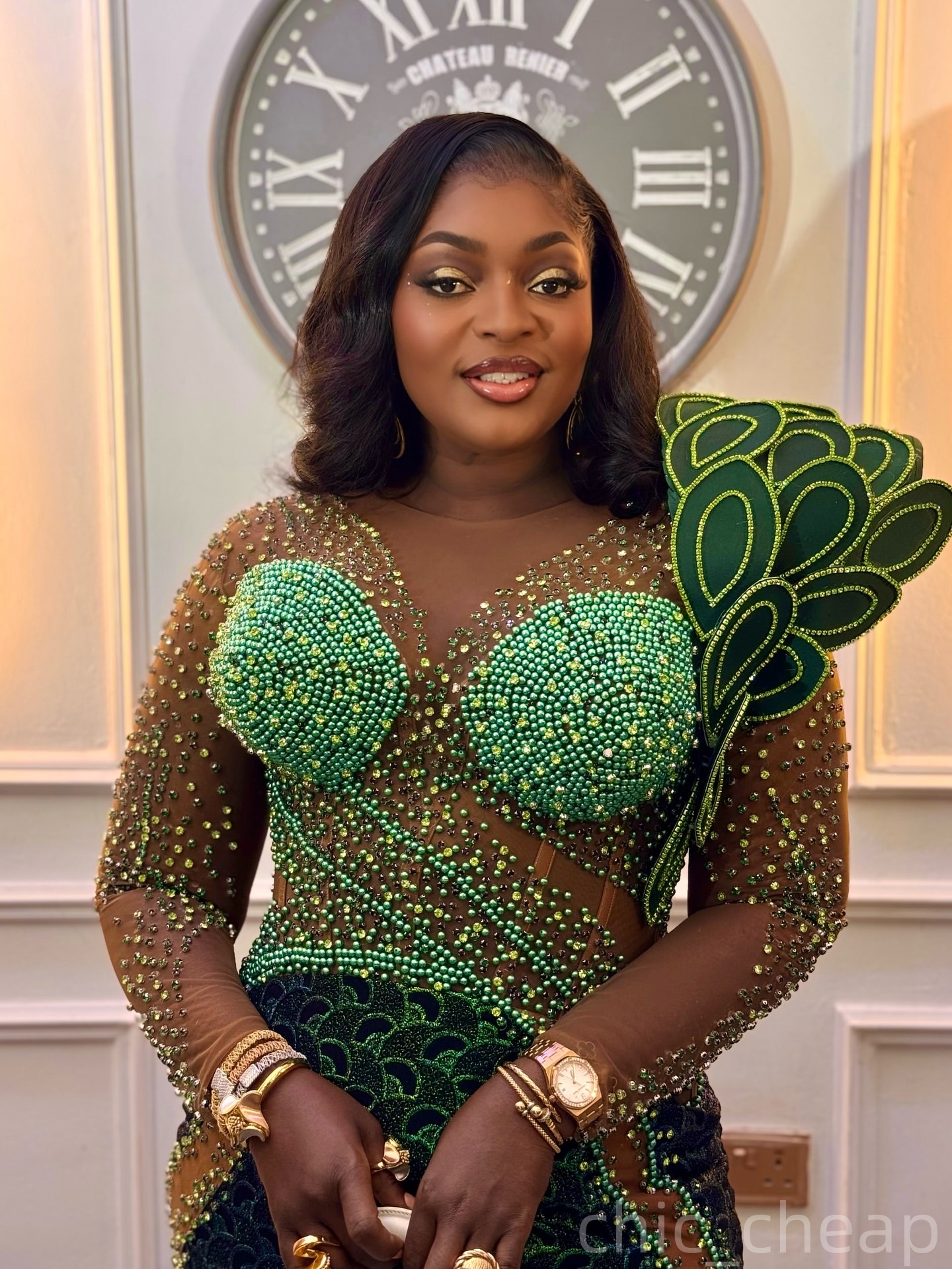 Dark Green Mermaid Prom Dresses 2025 Beaded Crystals Lace Florals Evening Formal Party Second Birthday Engagement Gowns Plus Size Dress For Special Oc