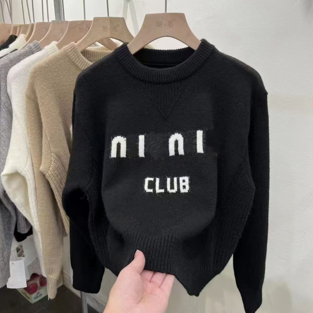 Designer Women's Sweater Fashion High end Luxury Sweater Zipper Hooded Collar Classic Embroidered Knitted Sweater Top