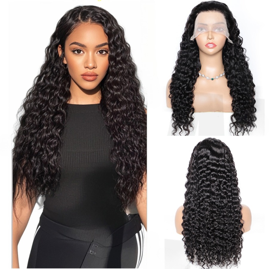 ViBESHiFT 16-34 inch Straight/Body/Deep/Water/ Kinku Curly/Kinky Straight Wigs Raw Human Hair 13*4 Transparent Lace Front Wigs Frontal wigs