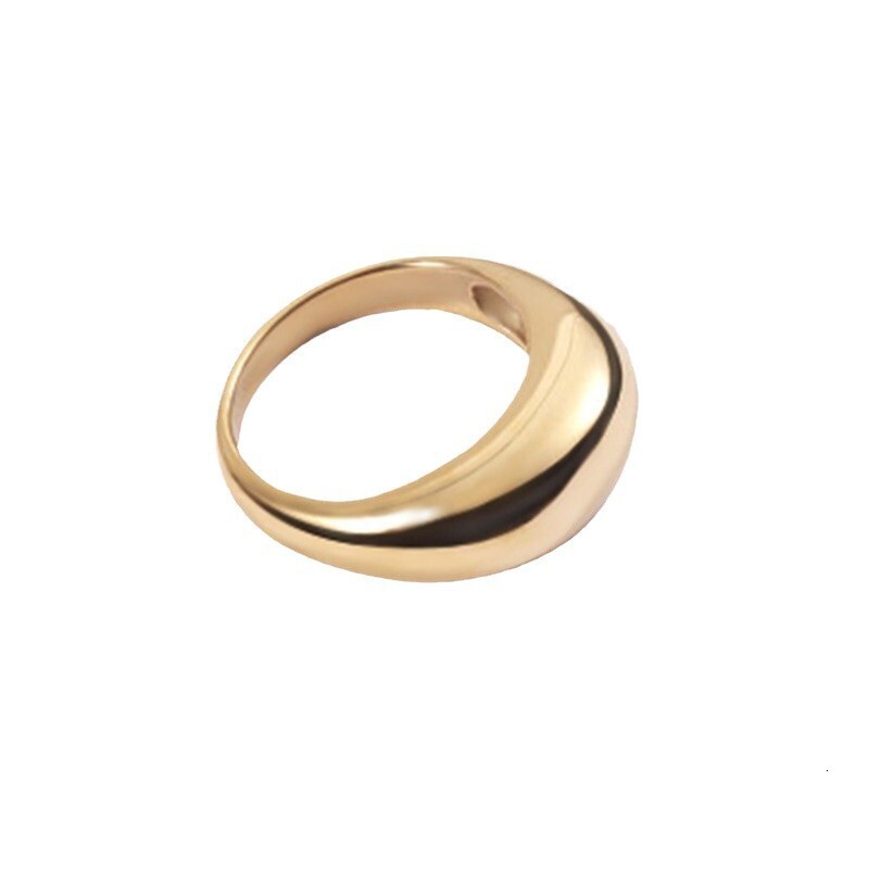 Cross-border New Product Designer Wedding Rings Gift Fashion Simple Women Alloy Geometric Smooth Shape Ring Jewelry Female Manufacturer Sale