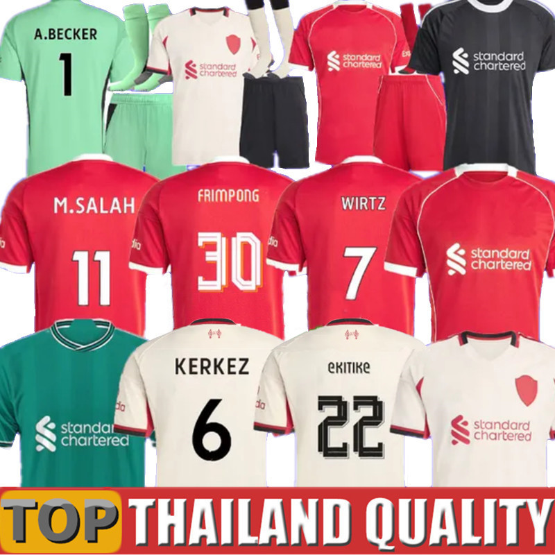 25 26 MAC ALLISTER soccer jersey DIOGO JOTA EkitikE 2025 2026 football shirt Luis DIaz SZOBOSZLAI A.BECKER FRIMPONG Wirtz Kerkez men kids kit uniform SALAH goalkeeper