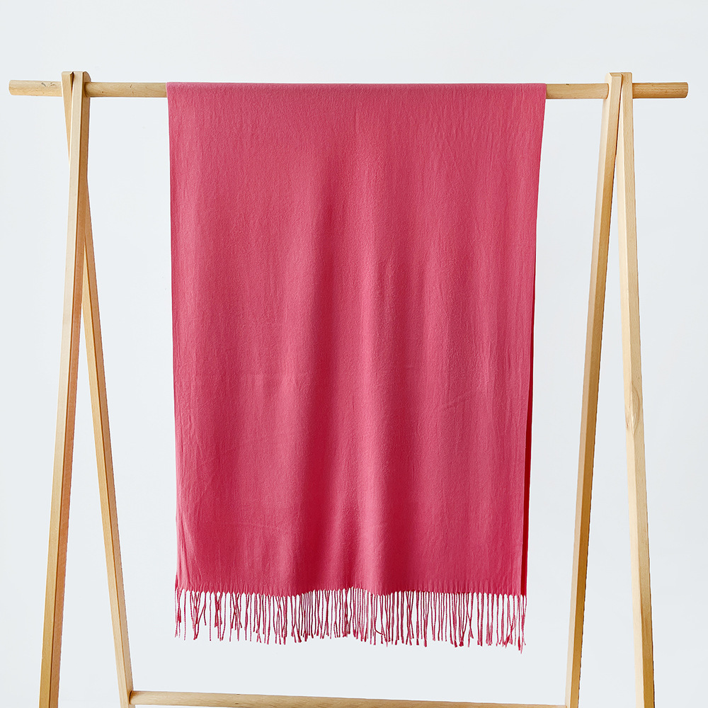 K1564 Autumn and winter scarf women wholesale solid color cashmere scarf warm shawl Korean style all-match neck shawl