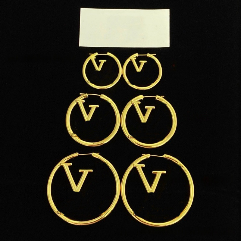 Versatile hoop earring designer for woman simple mens earring metal letters woman earring designer jewelry orrous plated silver gold color ohrringe faf249