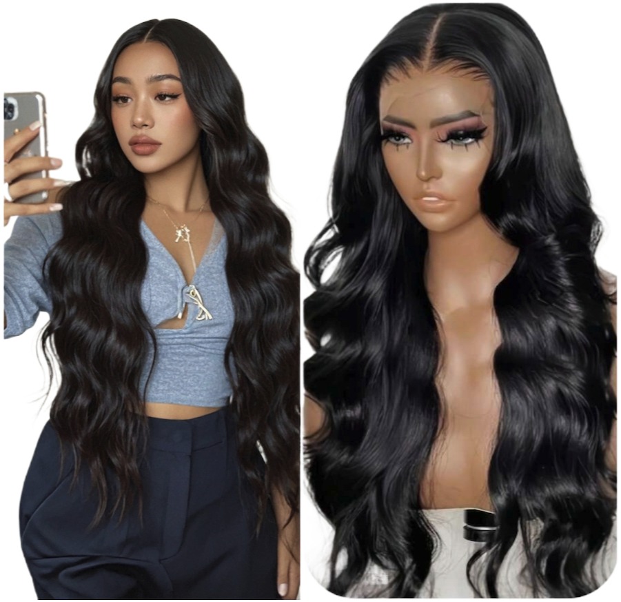 ViBESHiFT 16-34 inch Straight/Body/Deep/Water/ Kinku Curly/Kinky Straight Wigs Raw Human Hair 13*4 Transparent Lace Front Wigs Frontal wigs