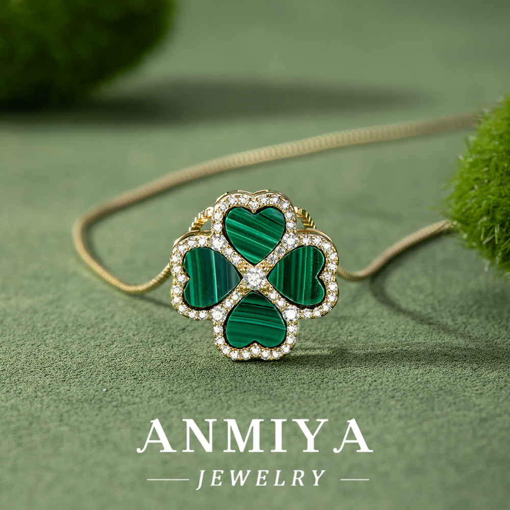 Custom Malachite Gemstone 925 Necklace, a Piece of Silver Jewelry for Your Unique Style