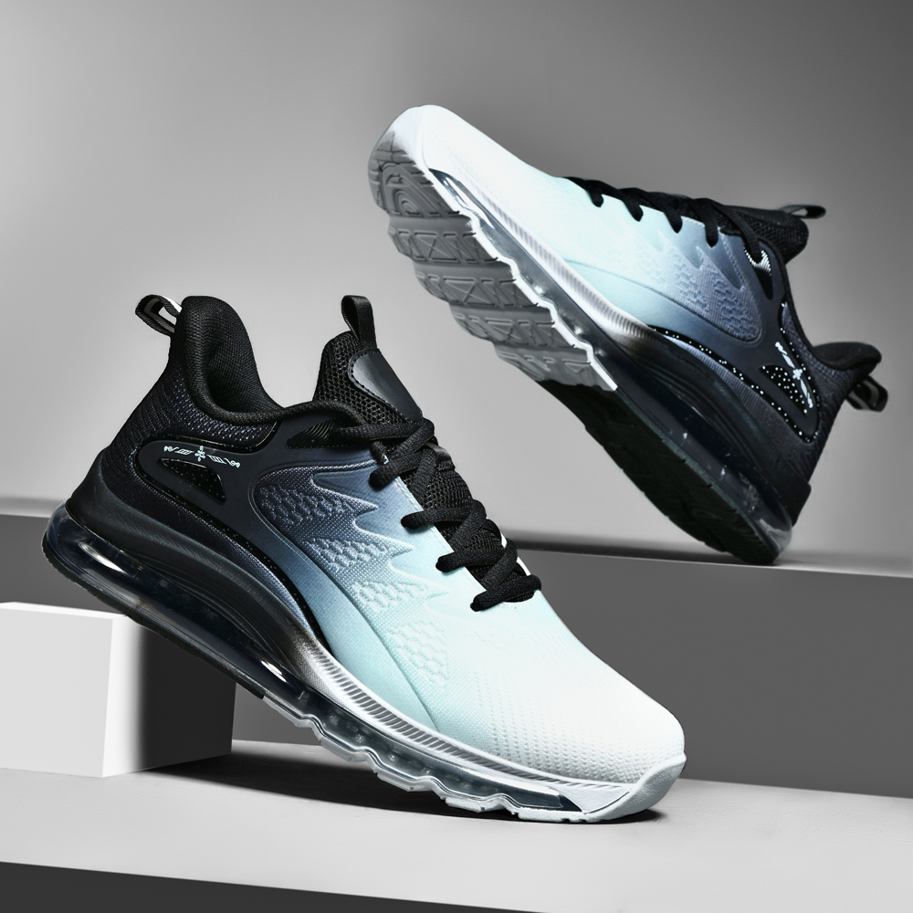 6662- New sports shoes, basketball shoes, full-length air cushion mesh, breathable running, thick sole, shock-absorbing air cushion shoes