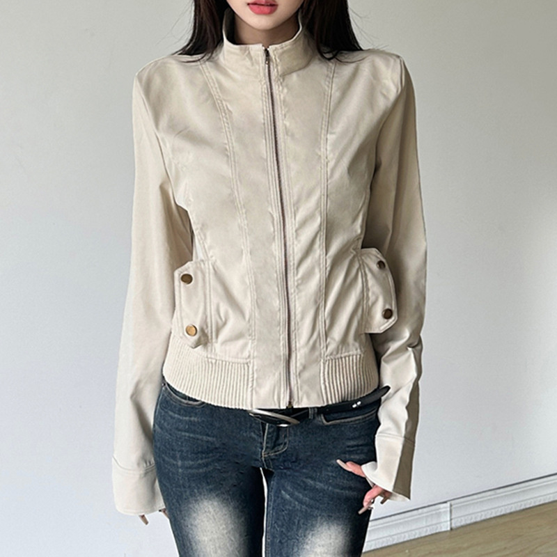 hot Free delivery designer coat for women High waisted outerwear for slimming in spring and autumn fashion
