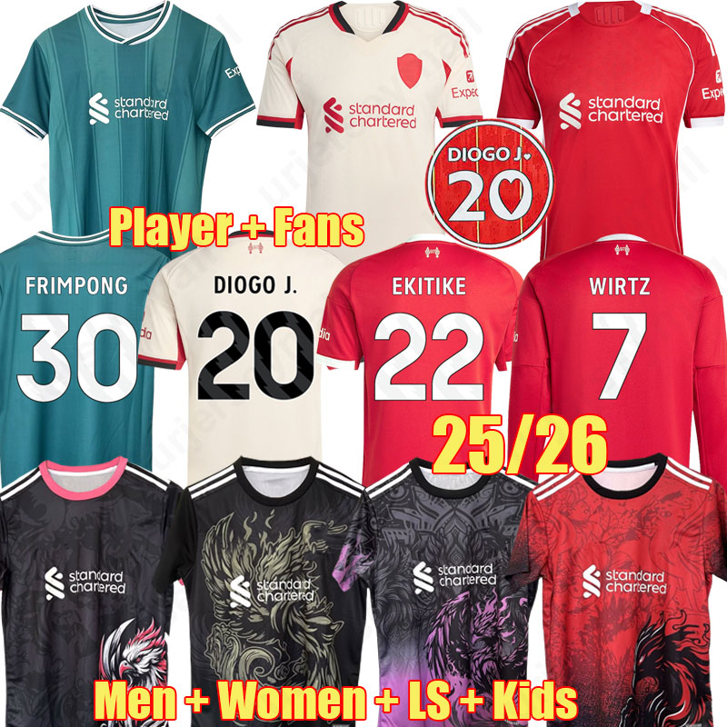 3XL ALLISTER WIRTZ 25 26 Mohamed DARWIN SZOBOSZLAI CAICEDO soccer jerseys WIRTZ EKITIKE 2025 2026 ALLISTER football shirt GAKPO CARVALHO men Kids kit uniforms 111
