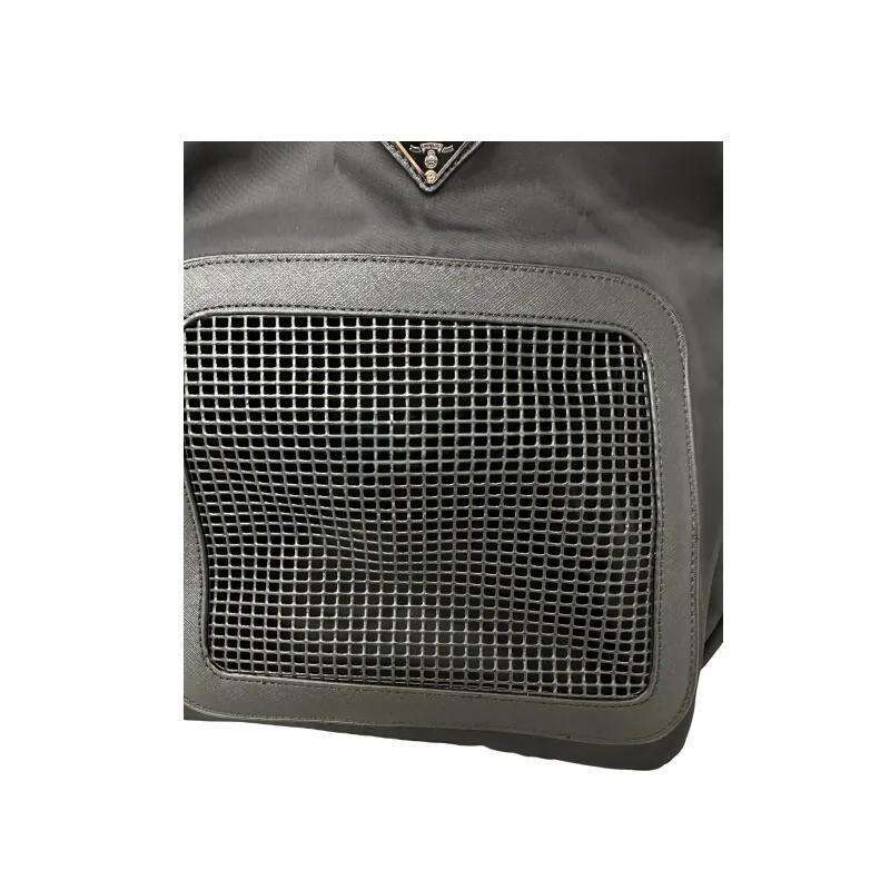 Designer Dog Small Dogs, Hold Up to 18 Lbs, Classic Inverted Triangle Metal Plate Pet Carrier Backpack with Breathable Mesh, Great for Travel Hiking F