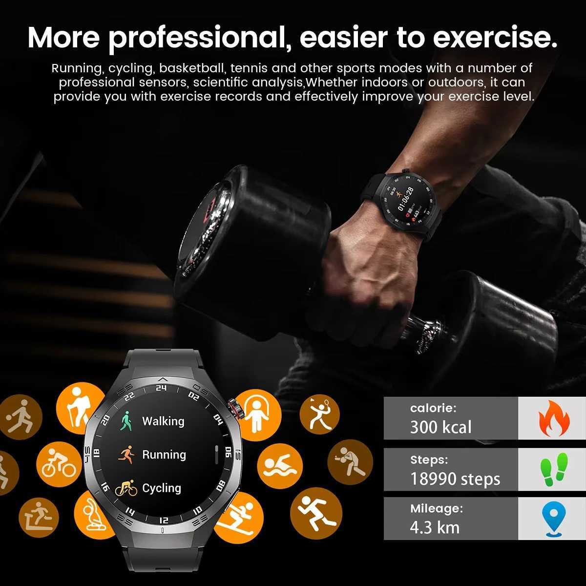 2025 New GT5 Pro Smart Watch Men GT Watch 5 AMOLED HD Sn Call GPS Trajectory NFC Rate Cpass SmartWatches Y250802