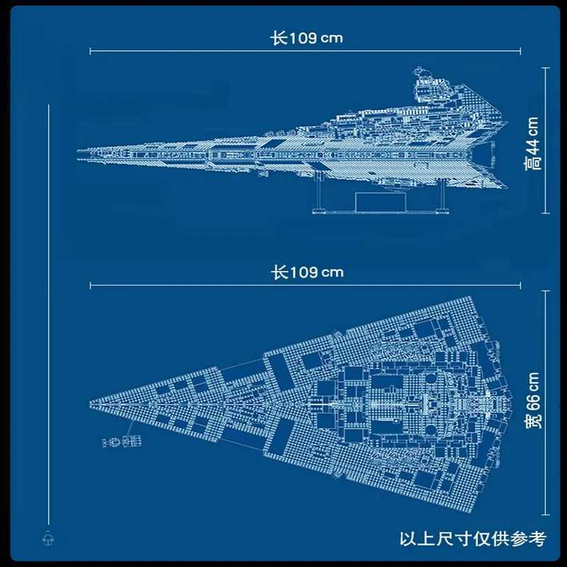 2025 New Empire Star Destroyer Building Blocks UCS Brick Toy Super Great Ultimate Weapon Spaceship Christmas Day Gift XJ250802