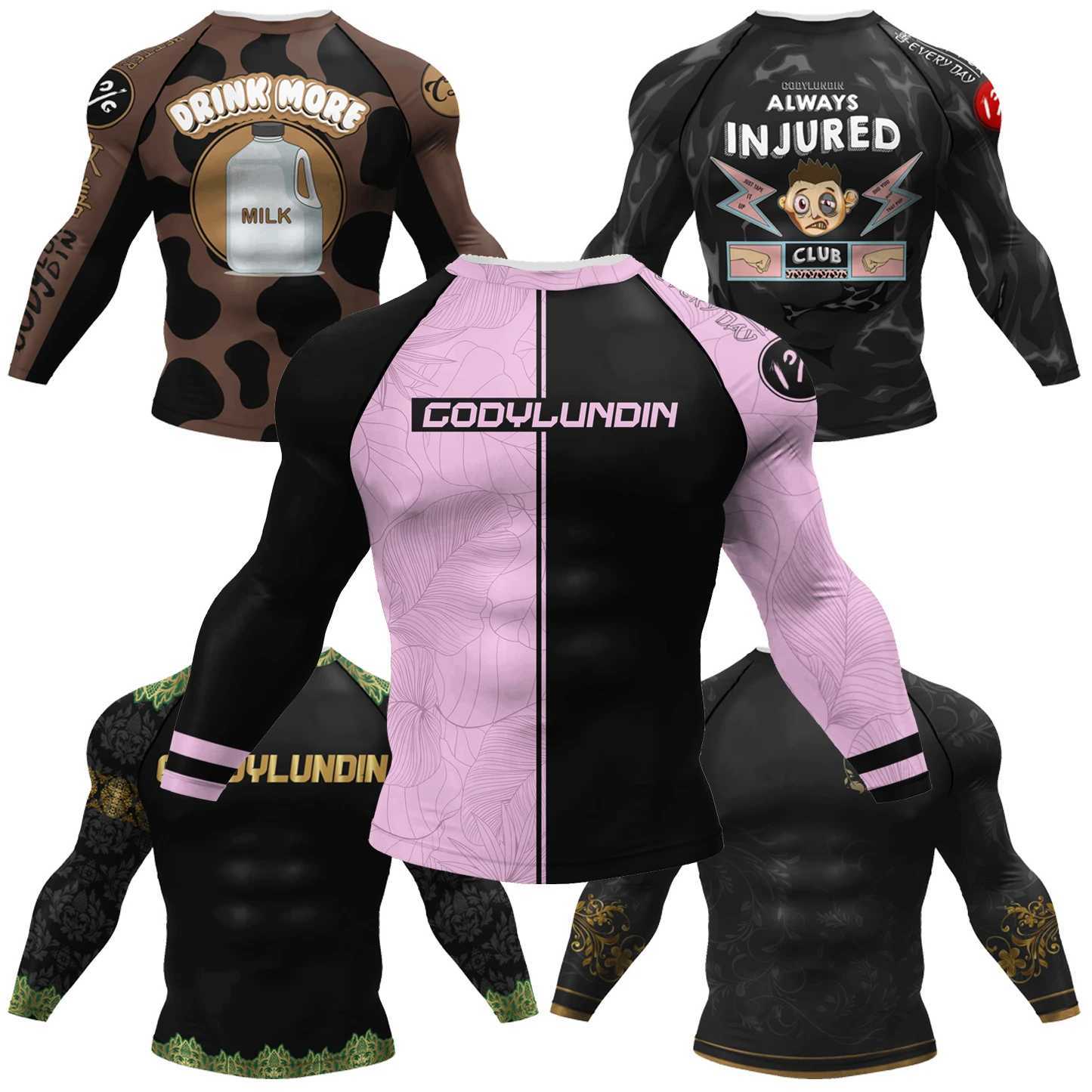 Cody Lundin Custom Bjj Mma Compression Rashguard Camo Jiu Jitsu No Gi Long Slve Bjj Rash Guard Wear X250802