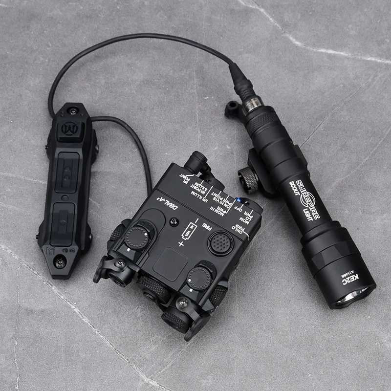 2020 DBAL-A2 Red Green Blue LED White Light Laser Point Indicator M300A M600C Flashlight With Dual Control Pressure Switch Z250802