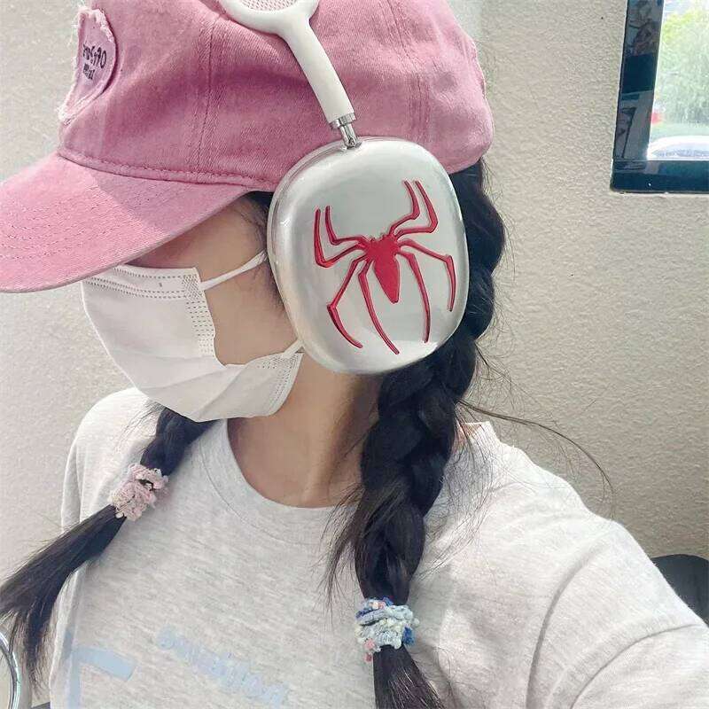 3D Spider Style Cover Apple Earphone Case Clear Soft Silicone Headphone For Max Halloween Gift Kit