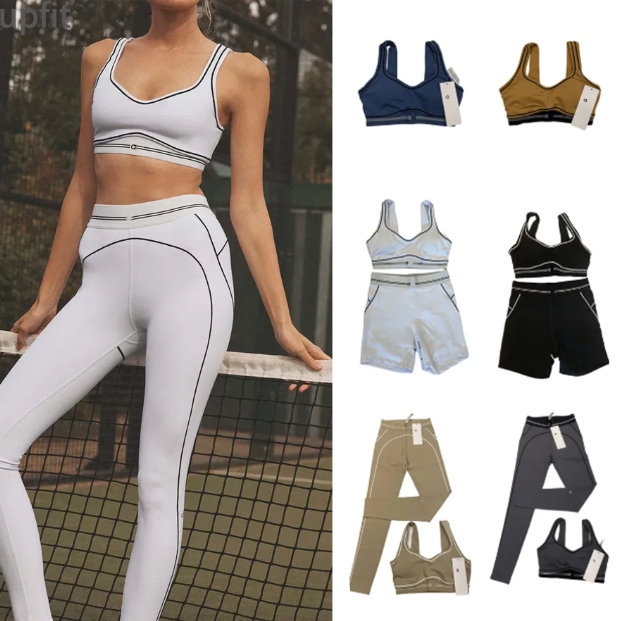 10A Bra leggings Set Women Soft Elastic Pants Socks Pants Outfits Lady Sports Pants Fitness Wear Bra Set Sports Bra Shorts sets alosetly women clothes