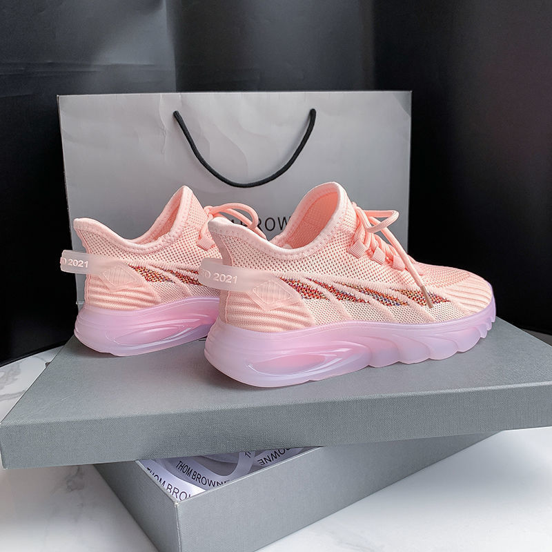 Free shipping for designer Running Shoes Fei-woven upper breathable sports shoes casual women's shoes, jelly sole coconut shoes student running w