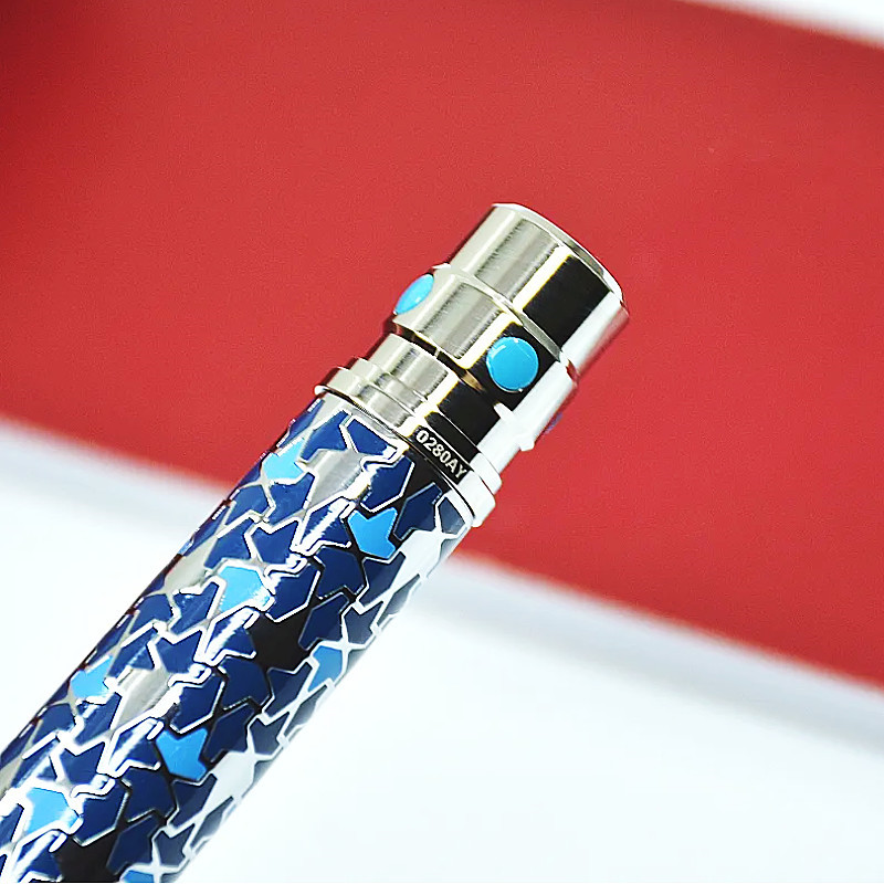 wholesale Santos Series AAA Quality Sier Metal Ballpoint Business Office Writing Stationery Rollerball Pen For Christmas Gift