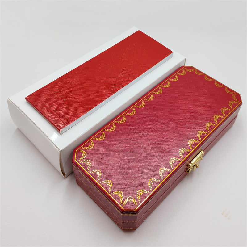 Wholesale Genuine Leather Pens Bag High Dwe74 Quality Red And Black Wooden Box PU For MB CA Pen With Bring A Manual