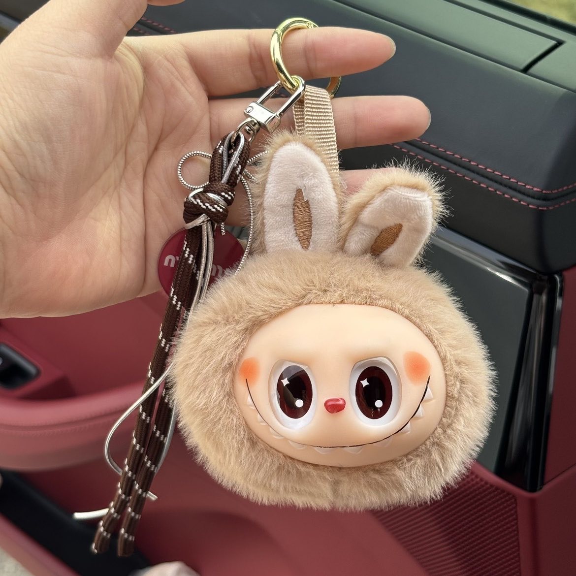 Labubu Popmart bag pendant plush key rearview mirror pendant Keychains V1 V2 V3 Gift Unisex Fashion Cute