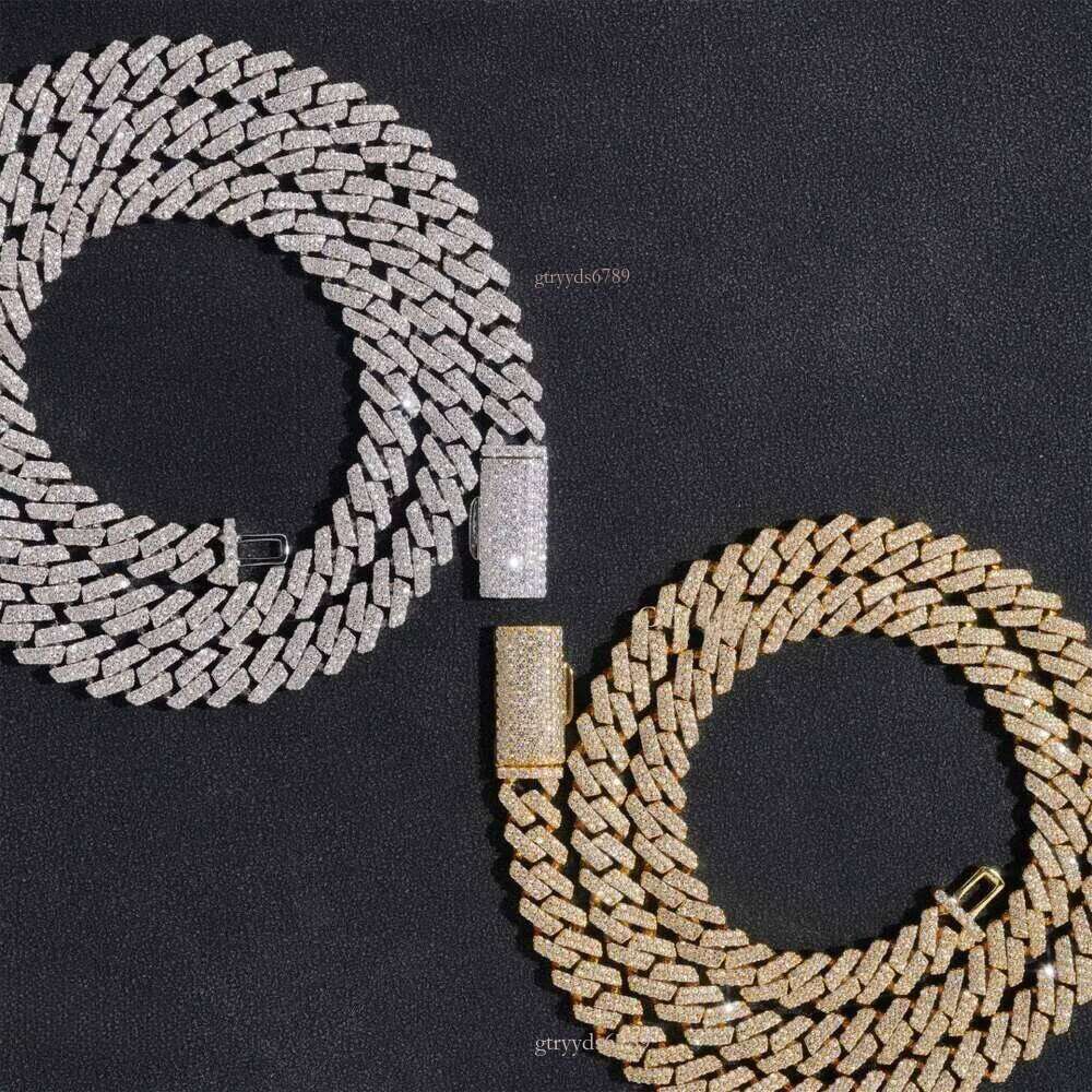 High Quality Fine GRA Certificate Designer 8mm Bracelet Necklace CZ VVS Jewelry Full Moissanite Cuban k Chain for Men Gift Pass Dia Tester