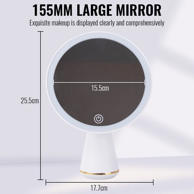 Dry Battery/USB Dual Purpose Double-Sided Mirror LED Makeup Mirror Portable Makeup Mirror Makeup Light With 10XMagnification
