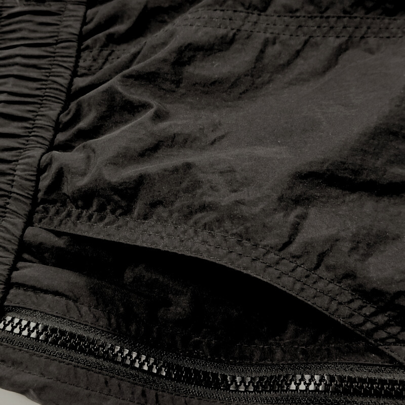 Men's Solid Color Athletic Shorts with Zipper Decoration and Pockets - Customizable