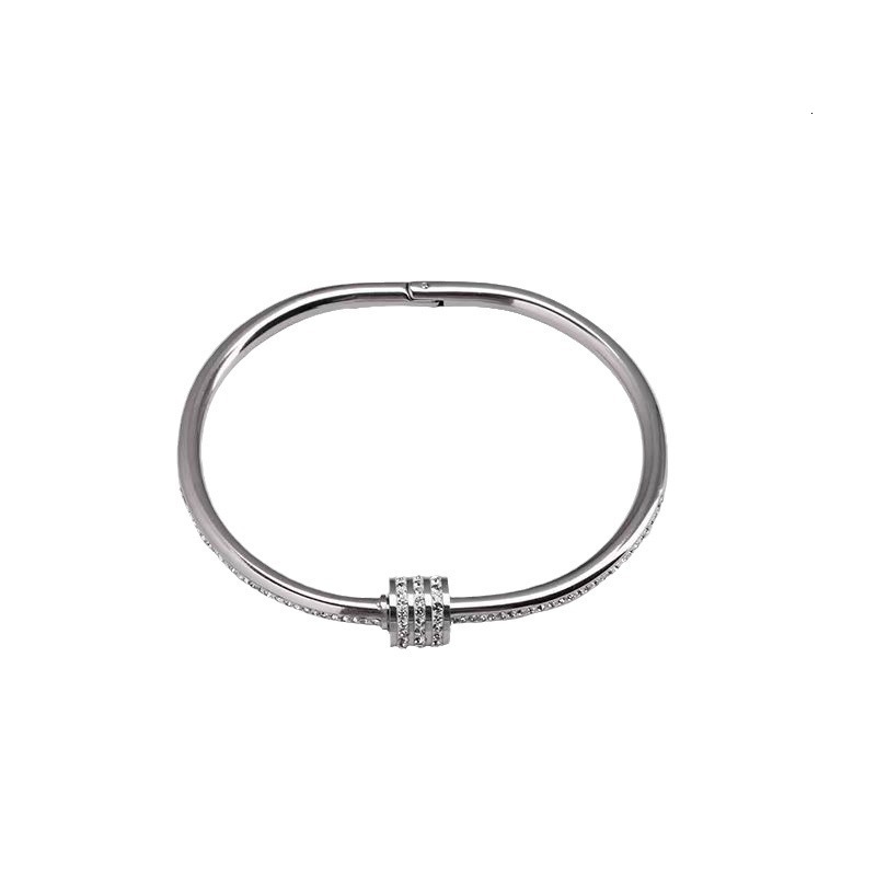 Free Shipping High-end Full Dia For Women 2025 Designer Wedding Rings Hot-selling Sier Titanium Steel Bracelet New Couple Jewelry