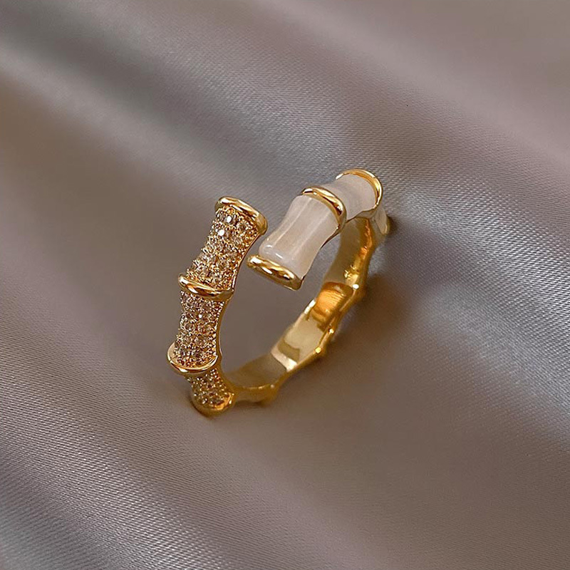 2025 New Retro Fashionable And Unique Design High-end Zircon Open-ring Korean Internet Celebrity Ring