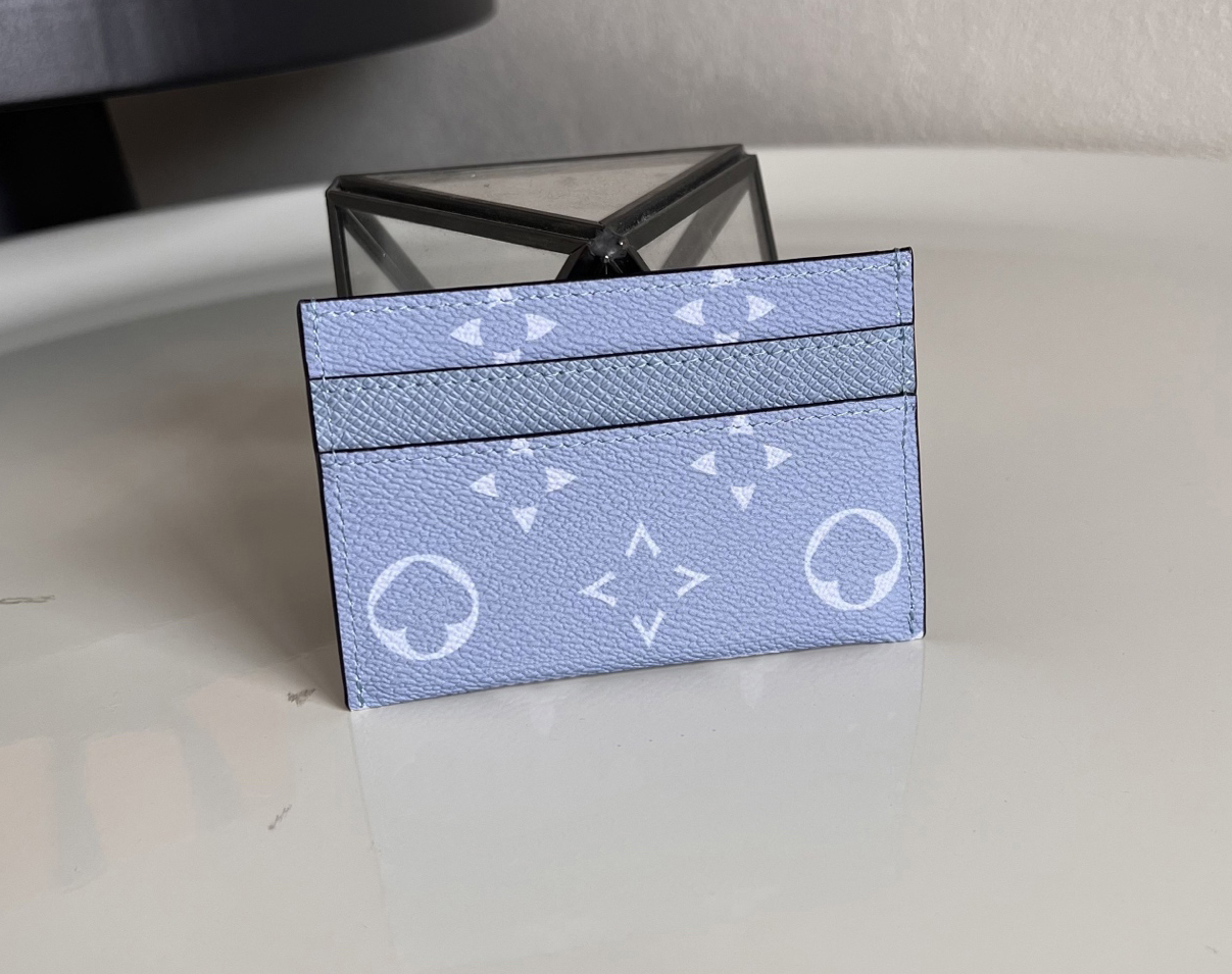 10A Mirror Quality Leather Mens Designer Card Holders Classic Monogrammed Eclipse Mini Wallet Premium Cowhide Luxury Pocket Organizer Small Purse with Box+dust bag