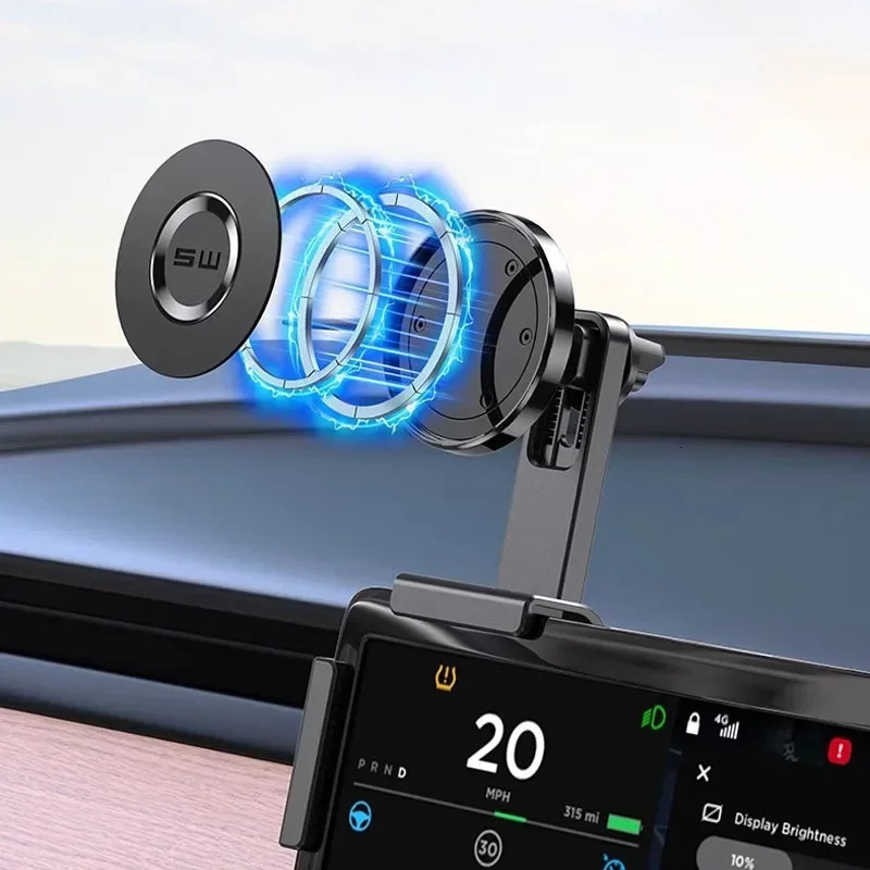 Magnetic Car Phone Holder for Tesla Model 3/Y/X/S Car Display Screen Side 360 Degree Rotation Car Mount for IPhone 12 13 14 15 250801
