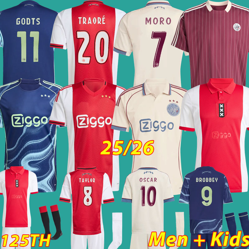 AFC 2025 125 Year Anniversary Kit Timeless for 125TH Amsterdam Soccer JerseyS 25 26 maillot ajaax football shirts 2025 2026 MORO TAYLOR BROBBEY Man Kids Uniform kits