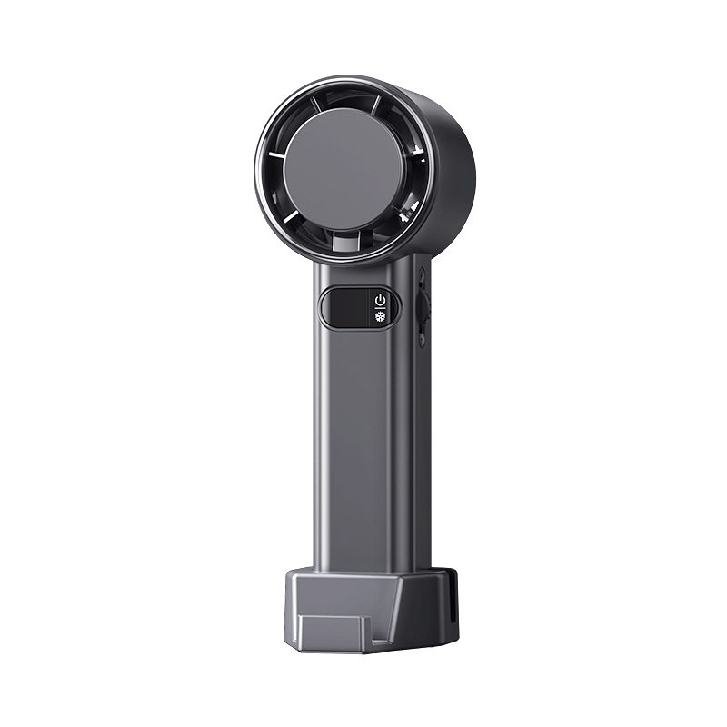 Mini Portable Handhold Fan High Speed Fast Cooling Outdoor Fan Type-C USB Rechargeable Base Bracket Large Battery Super Conductive Turbo Fan with lany